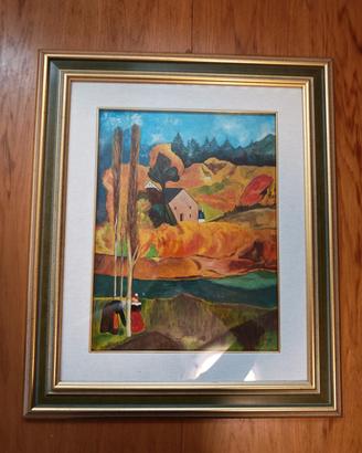 quadro con cornice in legno 
