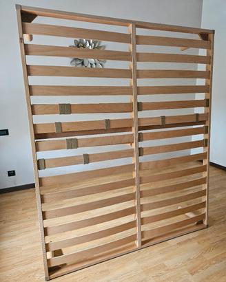 Rete Matrimoniale a Doghe in Legno con Regolatori