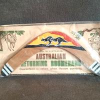 Australian returning boomerang vintage legno sport