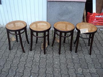 4 sgabelli thonet in paglia di vienna