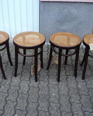 4 sgabelli thonet in paglia di vienna