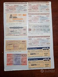 Lotto mini assegni circolati