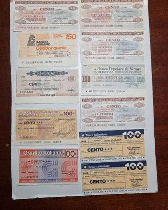 Lotto mini assegni circolati
