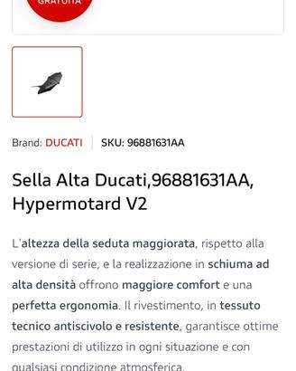 Sella alta Ducati hypermotard V2