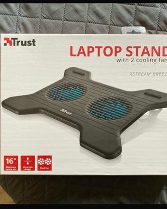 Supporto laptop con ventole di raffreddamento