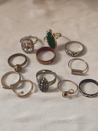 stock lotto anelli vintage d'epoca 