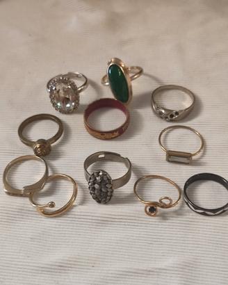 stock lotto anelli vintage d'epoca 