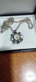 Collana con Orologino  vintage funzionante..