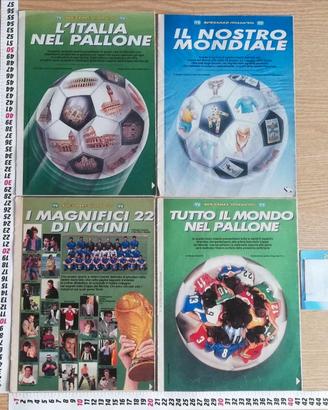 4 inserti mondiale Italia 90 TV Sorrisi e Canzoni