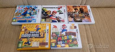 Lotto 5 giochi nintendo 3ds super mario etc