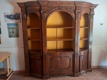 Libreria antica in legno di noce epoca inizi 900 