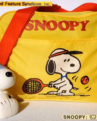 🎾SNOOPY Tennis VINTAGE 80 Borsa borsetta ceramica