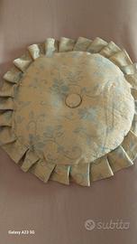 Cuscino Rotondo Damascato Rasato