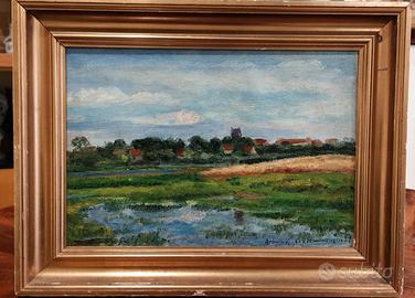 Dipinto olio firmato e datato 1923
