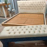 Letto Chesterfield in pelle