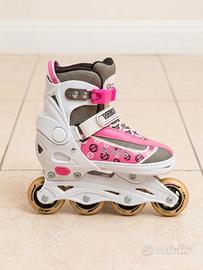 Pattini in linea bambina GOLOG bianchi e rosa 🛼