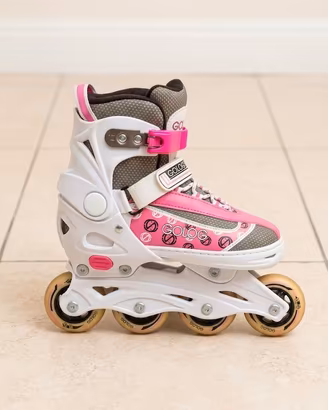 Pattini in linea bambina GOLOG bianchi e rosa 🛼