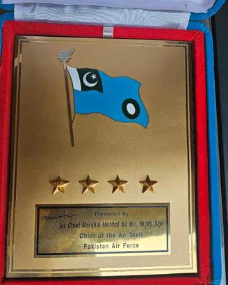 targa diplomatica Air Chief Marshal Mushaf Ali Mir
