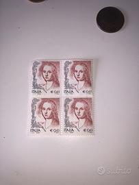 4 francobolli italia