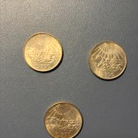 3 monete 500 lire argento Dante del 1965