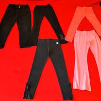 set 5 leggins bambina 7 -8 anni 