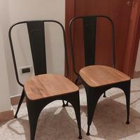 coppia di sedie stile industrial