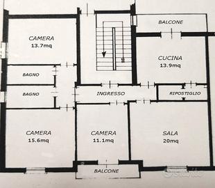 Appartamento tre camere zalamella 800