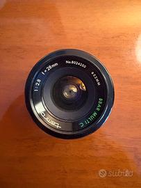 Obiettivo Tamron 28 mm f 2.5 con Adaptall2 Minolta