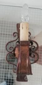 antico porta lampada o candela da parete