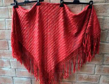 Scialle vintage anni 80 stile gipsy cm 84x100
