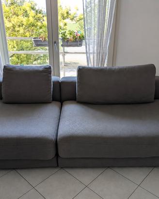 Divano moderno 2 moduli separabili