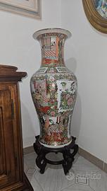 Vaso Cinese Famille Rose / Canton - Altezza 93 cm