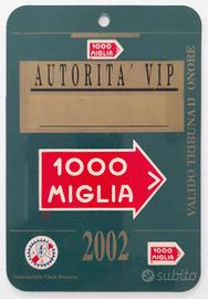 Pass Vip / Autorità  1000 miglia 2002