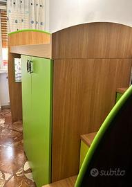 cameretta a soppalco della “Moretti Compact”