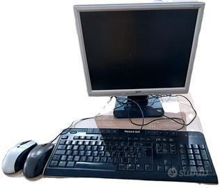 Monitor computer + tastiera + 2 mouse
