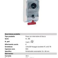 Presa 16A trifase 380V ilme nuova 