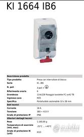 Presa 16A trifase 380V ilme nuova 