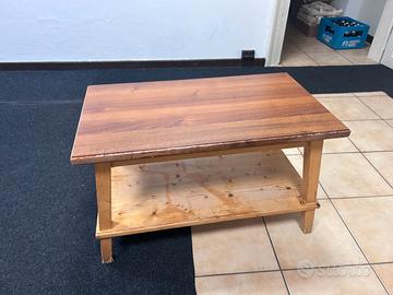 Tavolini da salotto in legno con ripiano – 2 pezzi