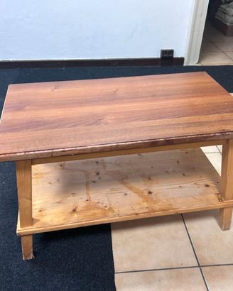 Tavolini da salotto in legno con ripiano – 2 pezzi