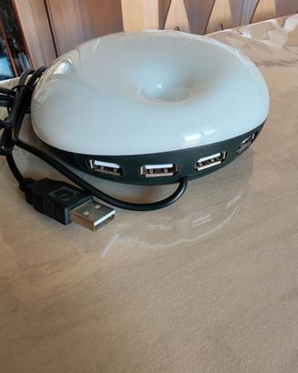 Lampada LED Design "Goccia" + Hub USB 4 Porte - Ca