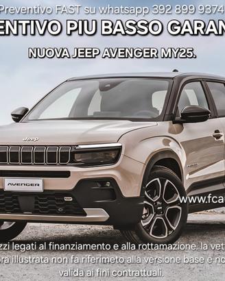 Jeep Avenger 1.2 Turbo 100 CV Longitude - NUOVA DA
