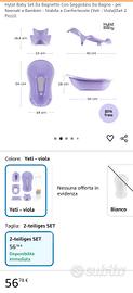 Set bagnetto con seggiolino per neonati e bambini