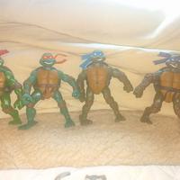 tartarughe ninja con accessori e altri personaggi