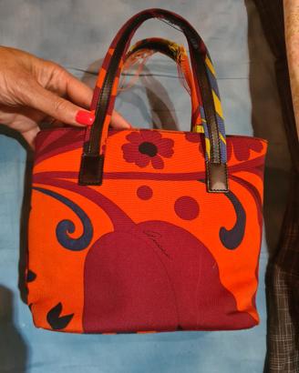 Borsa Tote Vintage Gucci in Tela Stampata