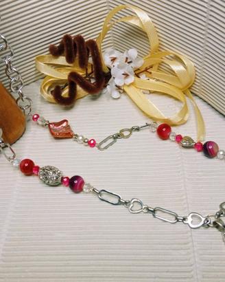 Collana Lunga Acciaio con Ciondolo