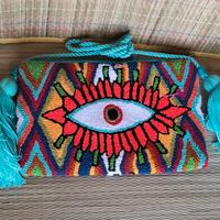 Occhio Greco borsa Wayuu, fatta a mano