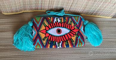 Occhio Greco borsa Wayuu, fatta a mano
