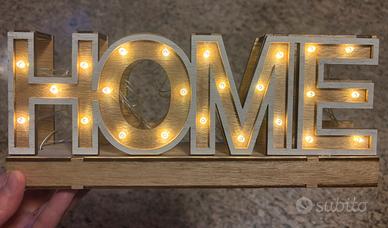 Lampada led scritta HOME