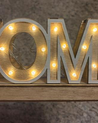 Lampada led scritta HOME
