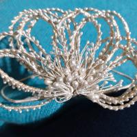 Cerchietto Diadema Vintage Anni 60 Da Sposa Con Pe